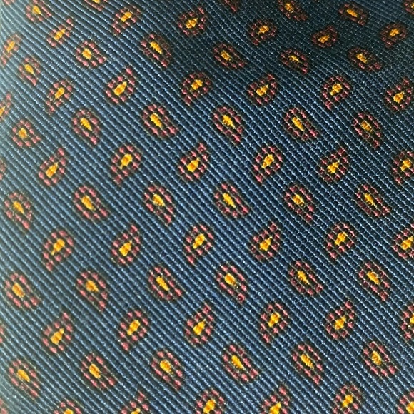 Oxford Clothes Tie Mens 61” Long 3 1/2” Wide Navy Blue Wool Silk Repp Necktie - Picture 2 of 7